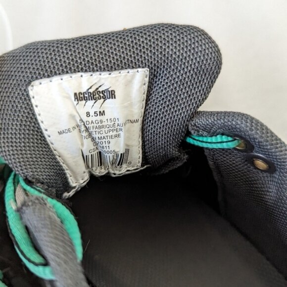 Aggressor Women's Steel Toe Steel Plate Athletic Safety Shoes - Black 8.5 - Picture 7 of 9